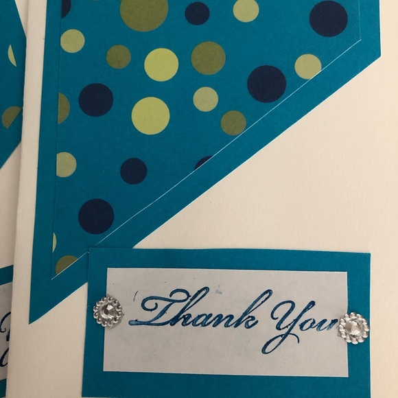 3/$20 NEW 4 Hand Crafted Thank You Cards Blank Inside With Envelopes - Picture 3 of 6
